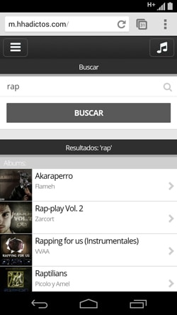 HHAdictos Search Screenshot